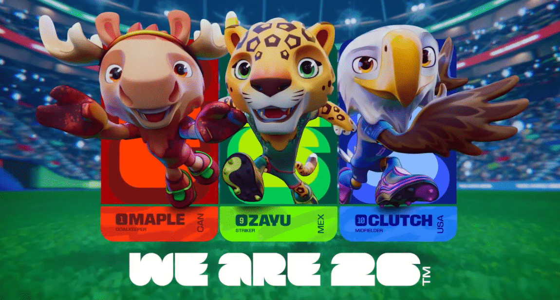 FIFA World Cup 2026 Mascot Trio Maple, Zayu, and Clutch