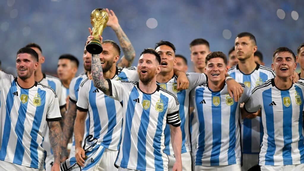 FIFA World Cup 2026 Qualification - Argentina players celebrate qualifying for the 2026 World Cup